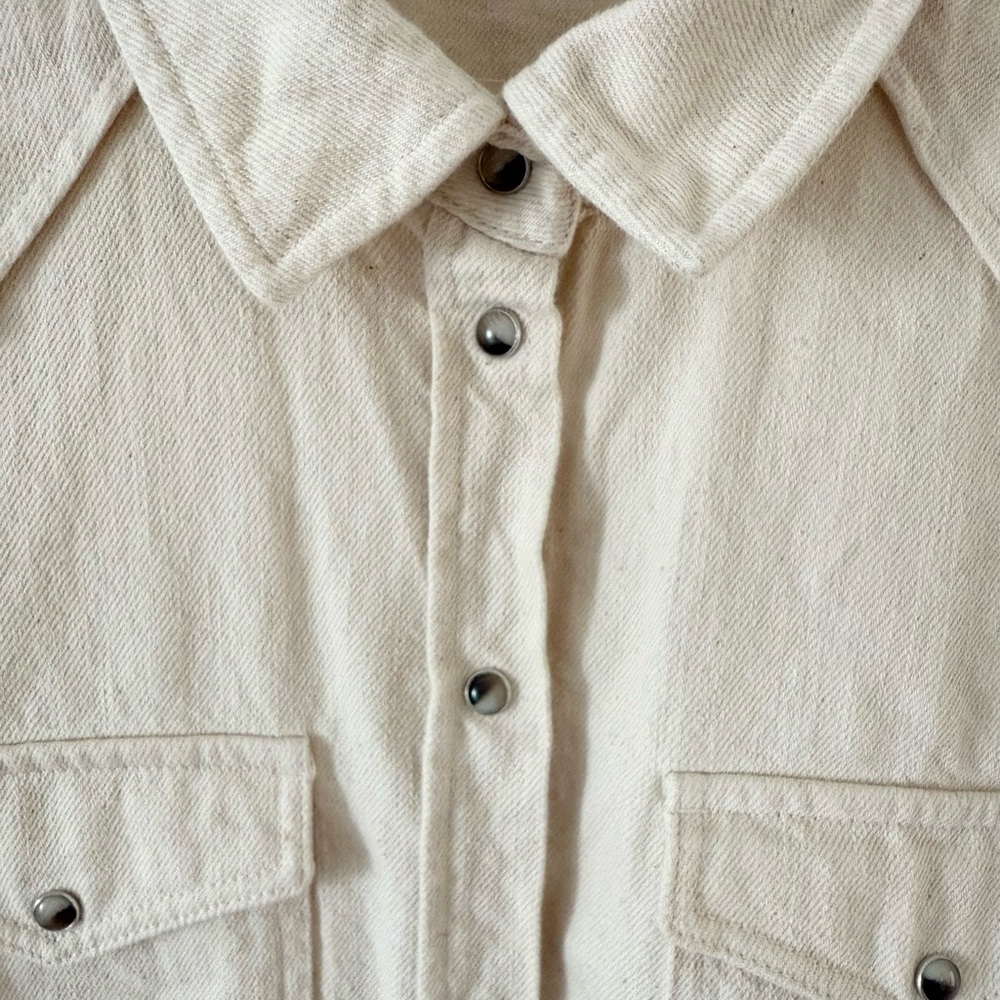 Sézane  Chemise Servanne Shirt

COLOR : ECRU CHINÉ

SIZE : 38

100% Coton - Picture 3 of 4